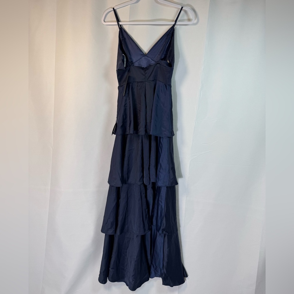 Lulus Elegant Navy Blue Tiered Dress XS - Picture 4 of 12